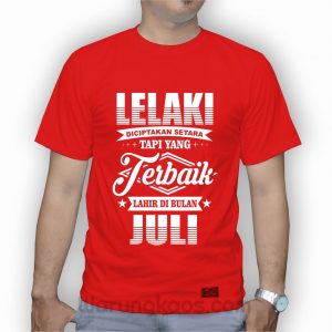 kaos bulan juli desain 2 merah