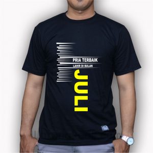 kaos bulan juli desain 3 hitam