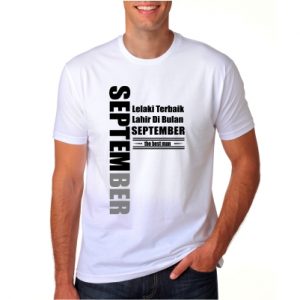 kaos lelaki september putih