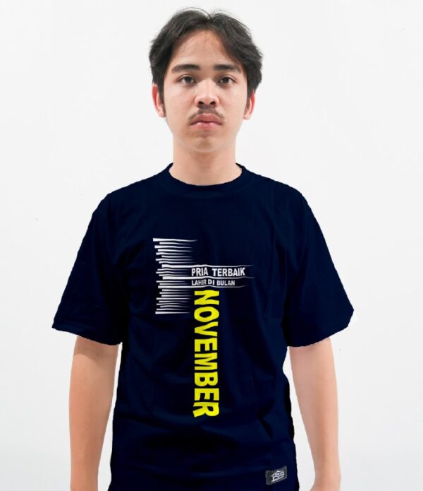 kaos pria terbaik bulan november warna navy