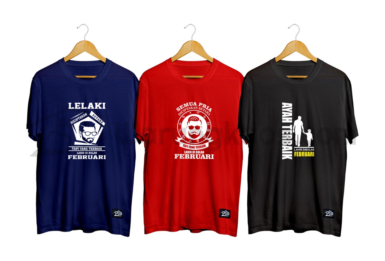 Jual Kaos Bulan Februari Kualitas Terbaik