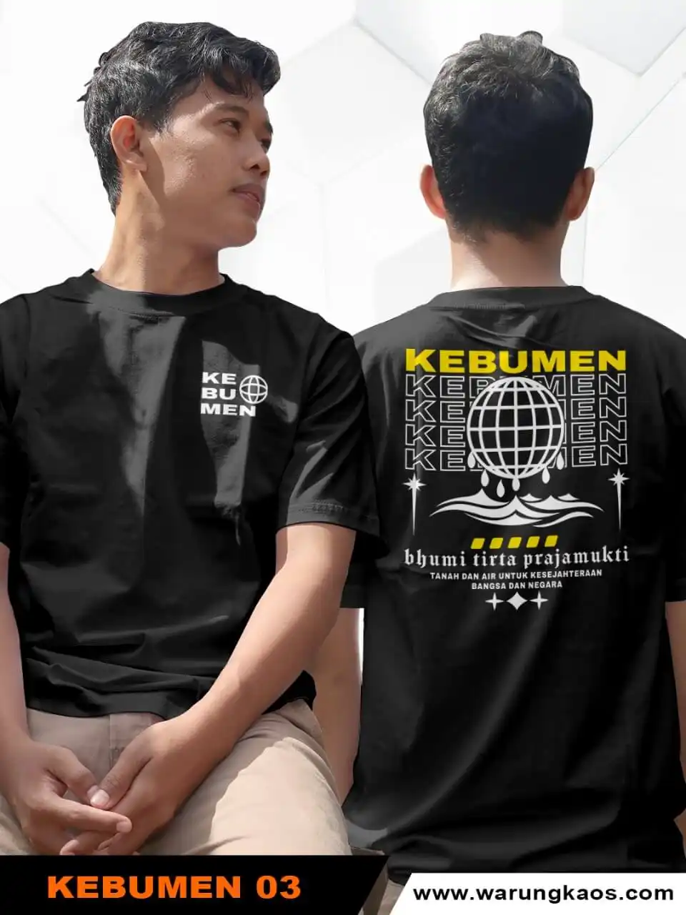 Kaos Kebumen Desain Tanah dan Air Untuk Kesejahteraan bangsa - Gambar 3