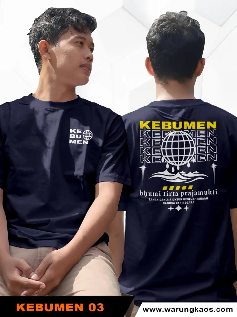 Kaos Kebumen Desain Tanah dan Air Untuk Kesejahteraan bangsa - Gambar 4