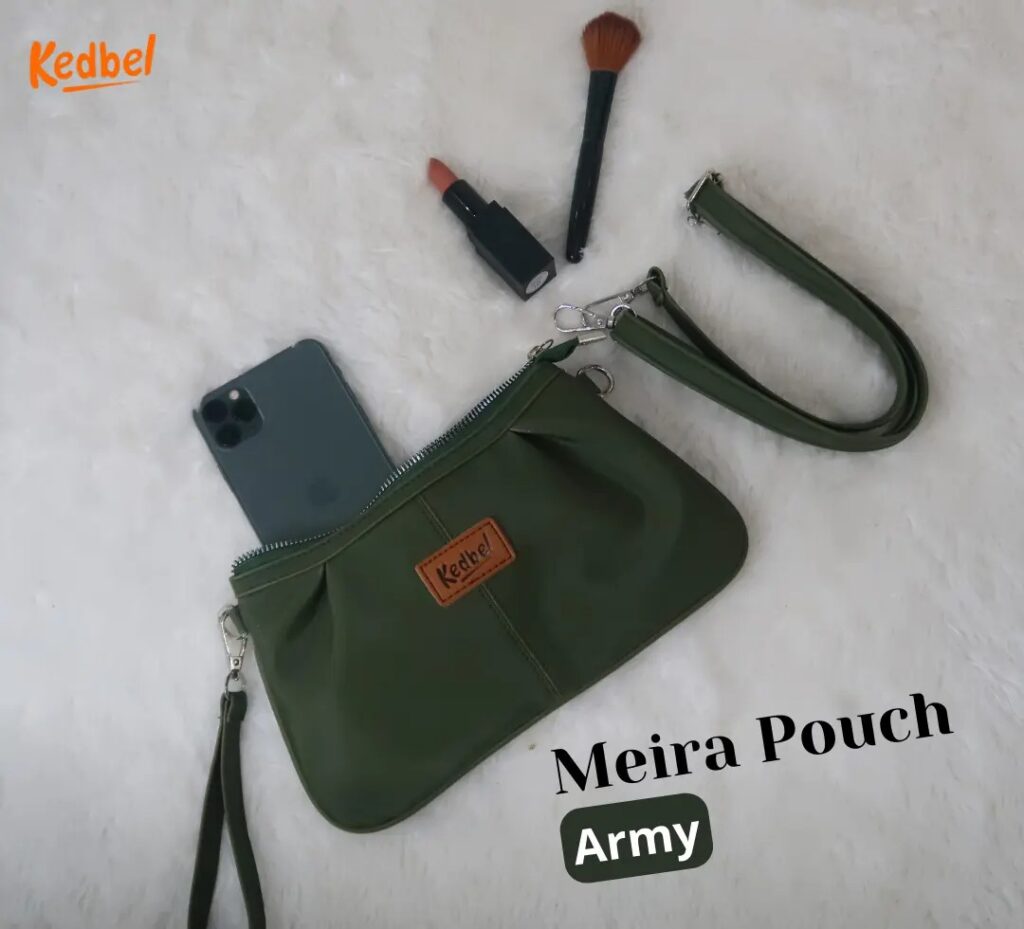 tas slempang wanita warna hijau army